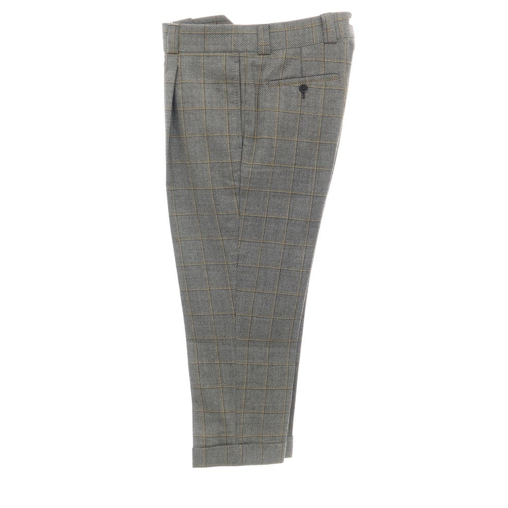 【中古】カルーゾ CARUSO ウール バーズアイ チェック 3つボタンスーツ グレー系【サイズ上46/下48】【 状態ランクB 】【 メンズ 】