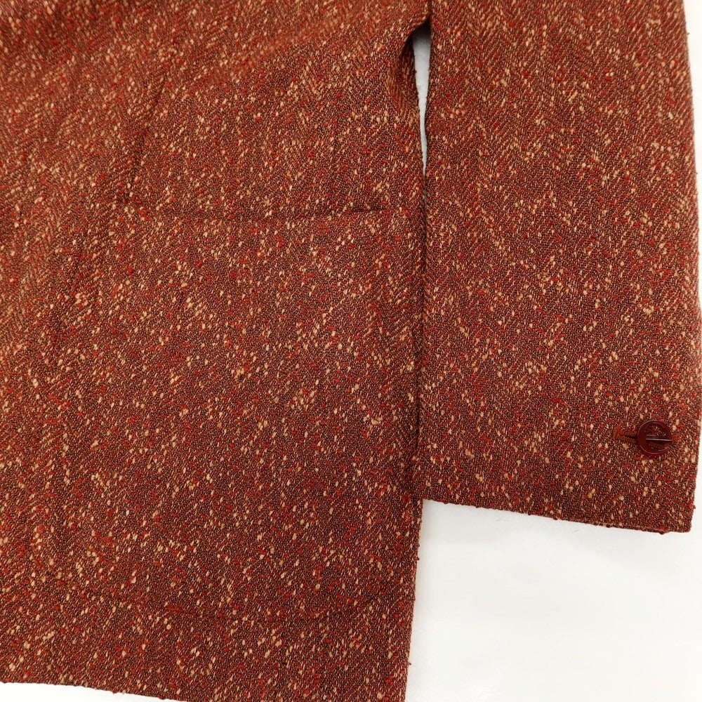 【中古】エルネスト ernesto GFB ツーピース リネンポリエステルコットン 2B カジュアルジャケット ダークレッド系【サイズ48】【 状態ランクB 】【 メンズ 】