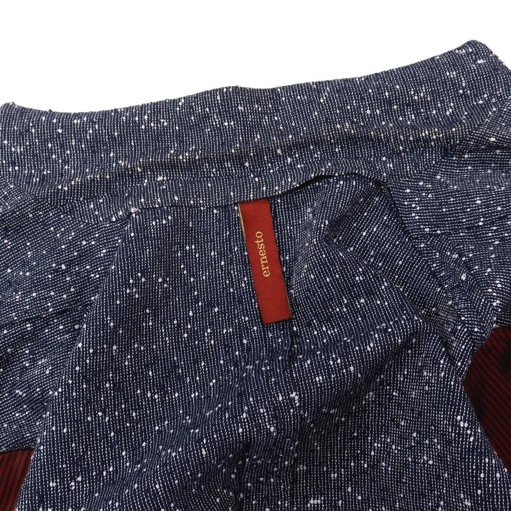 【中古】エルネスト ernesto GFB リネンシルクナイロン 2B カジュアルジャケット ネイビー【サイズ46】【 状態ランクD 】【 メンズ 】