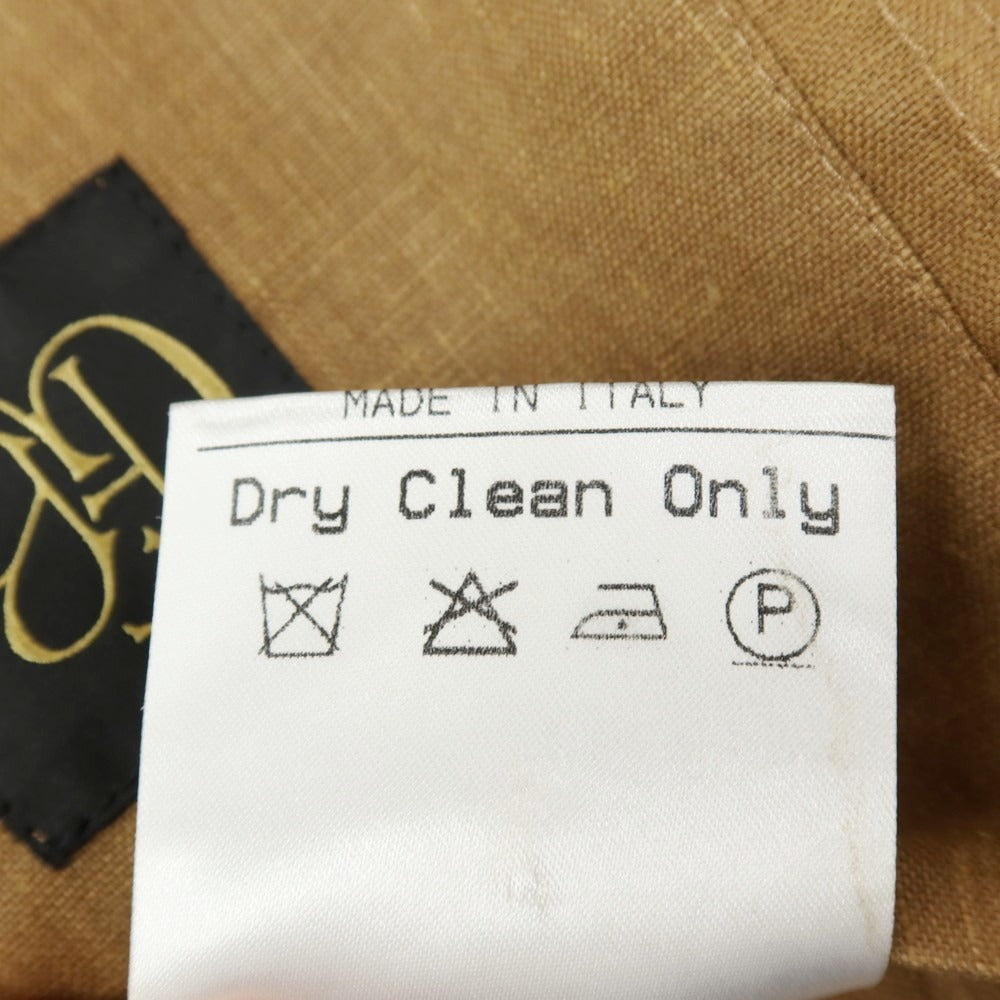 【中古】エルネスト ernesto GFB GIBSON リネンポリウレタン サファリジャケット ブラウン【サイズ48】【 状態ランクB 】【 メンズ 】