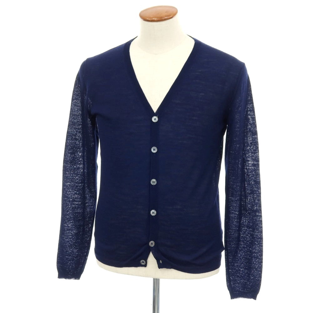 【中古】ザノーネ ZANONE アイスウール カーディガン ライトネイビー【サイズ46】【 状態ランクC 】【 メンズ 】