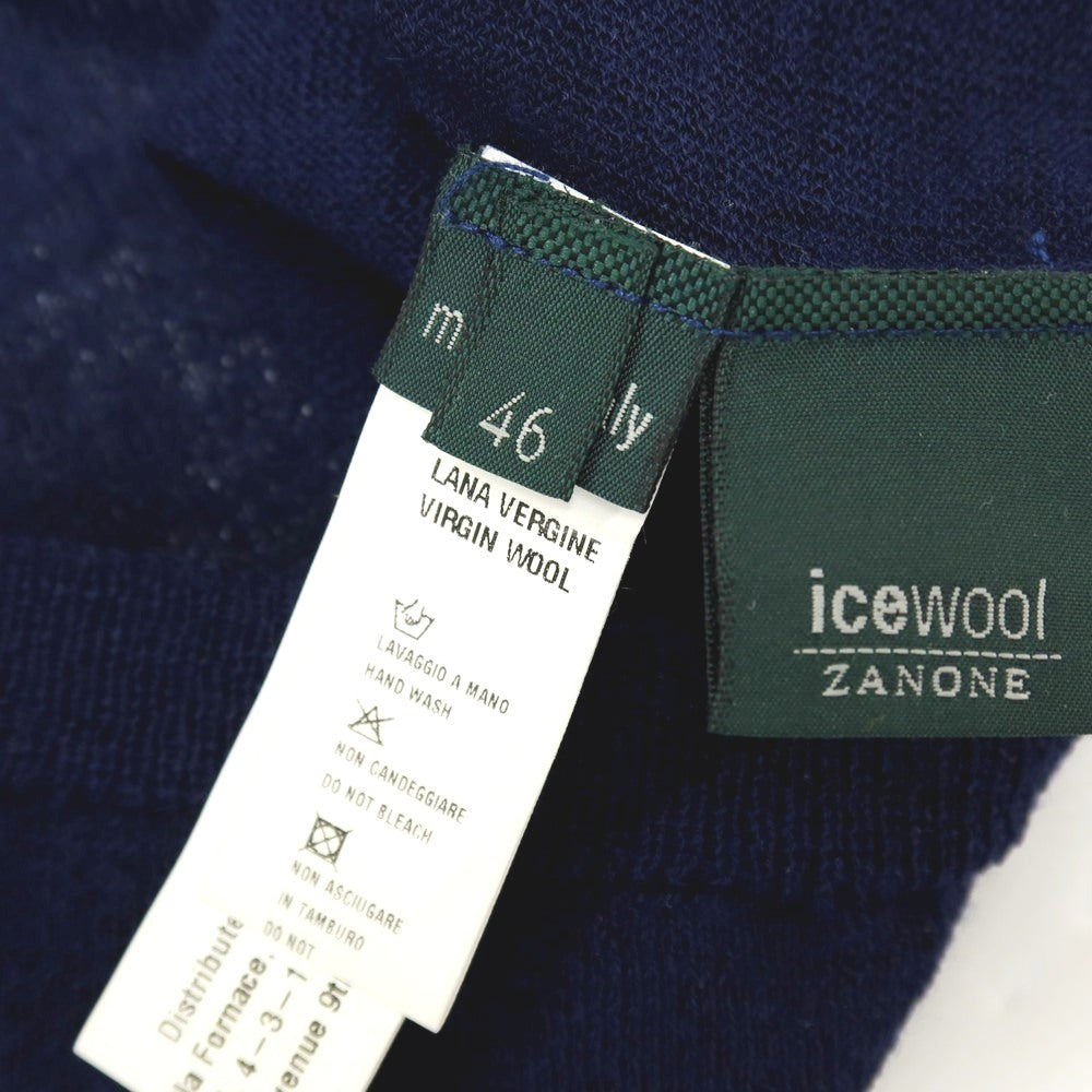 【中古】ザノーネ ZANONE アイスウール カーディガン ライトネイビー【サイズ46】【 状態ランクB 】【 メンズ 】