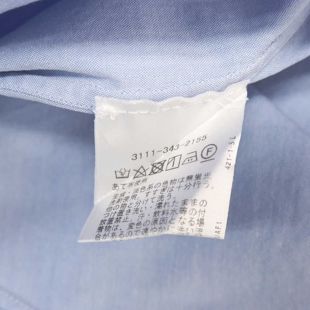 【中古】サルヴァトーレピッコロ Salvatore Piccolo コットン ボタンダウン カジュアルシャツ サックス【サイズM】【 状態ランクC 】【 メンズ 】