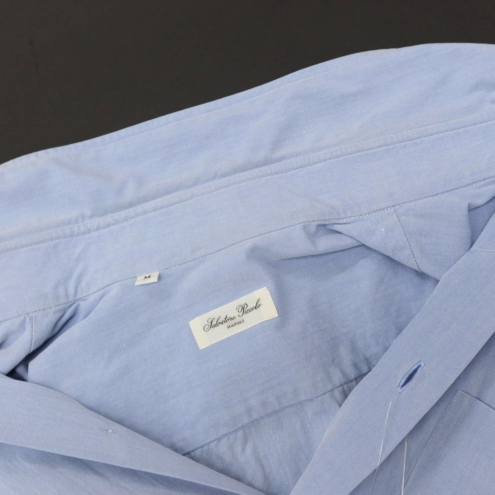 【中古】サルヴァトーレピッコロ Salvatore Piccolo コットン ボタンダウン カジュアルシャツ サックス【サイズM】【 状態ランクC 】【 メンズ 】