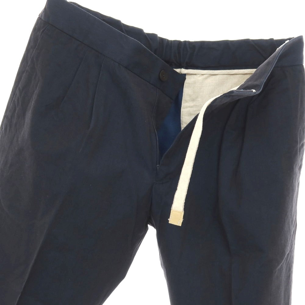 【中古】デヴォレ インチピット DEVORE Incipit LEISURE 2 コットン イージースラックスパンツ ダークネイビー【サイズ48】【 状態ランクB 】【 メンズ 】
