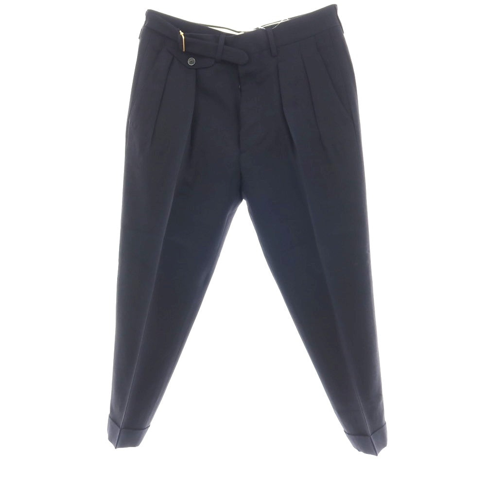 【中古】ラルディーニ LARDINI ウールシルク カジュアルスラックスパンツ ネイビー【サイズ44 REG】【 状態ランクB 】【 メンズ 】