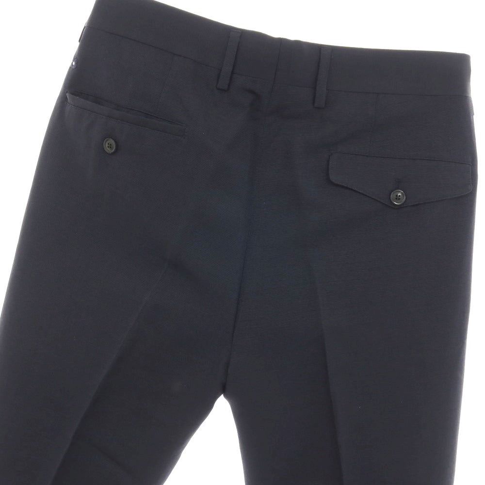 【中古】ラルディーニ LARDINI ウールシルク カジュアルスラックスパンツ ネイビー【サイズ44 REG】【 状態ランクB 】【 メンズ 】