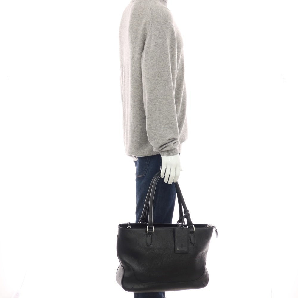 【中古】ペッレモルビダ PELLE MORBIDA レザー トートバッグ ブラック【 状態ランクB 】【 メンズ 】