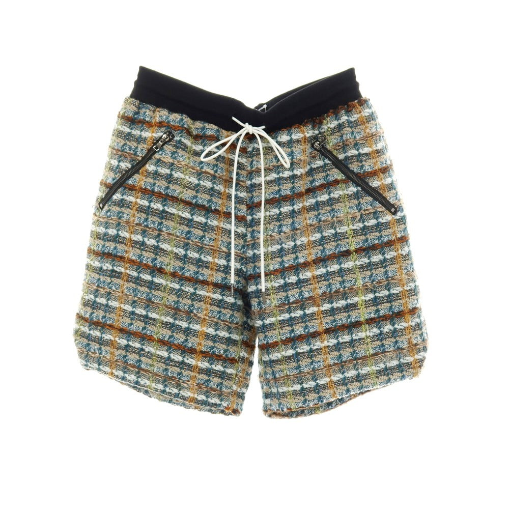 【中古】エピトミ EPTM ポリエステル チェック ショートパンツ グリーン系【サイズM】【 状態ランクA 】【 メンズ 】