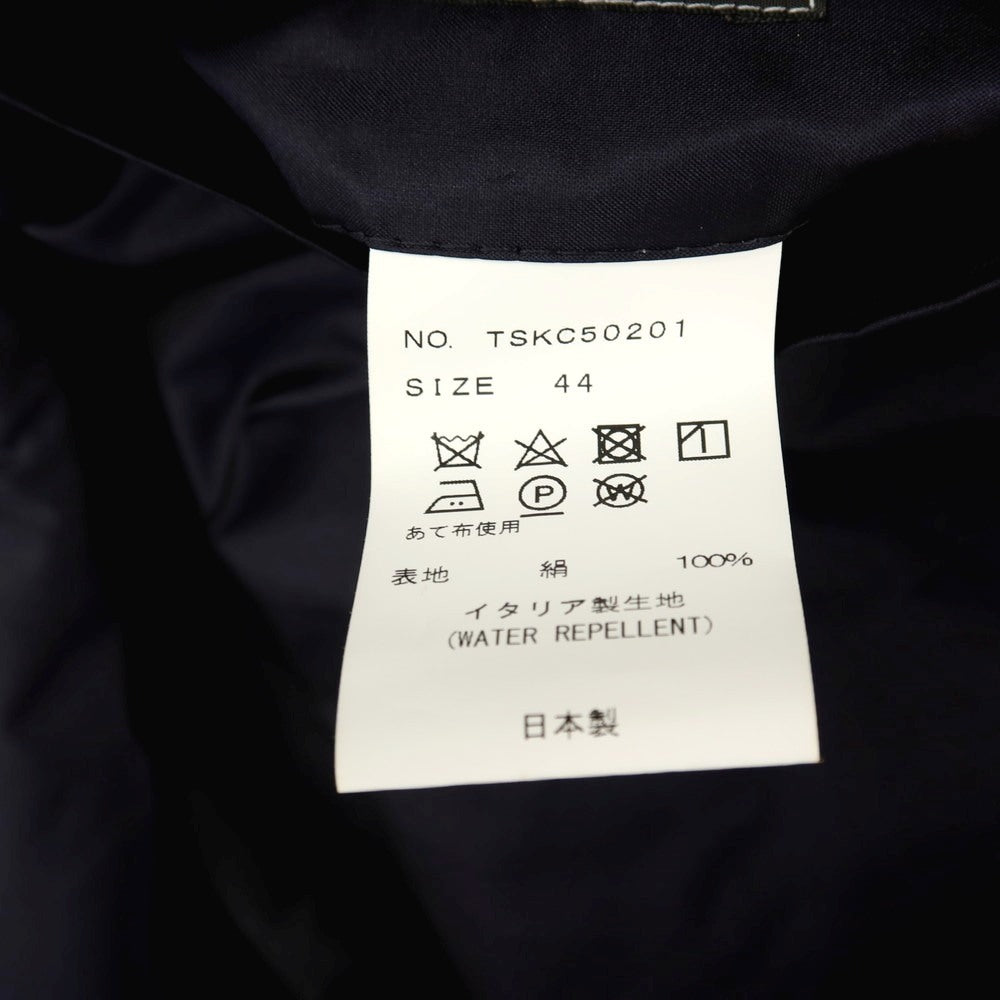 【中古】テツヤ カンダ TETSUYA KANDA シルク ステンカラーコート ネイビー【サイズ44】【 状態ランクB 】【 メンズ 】