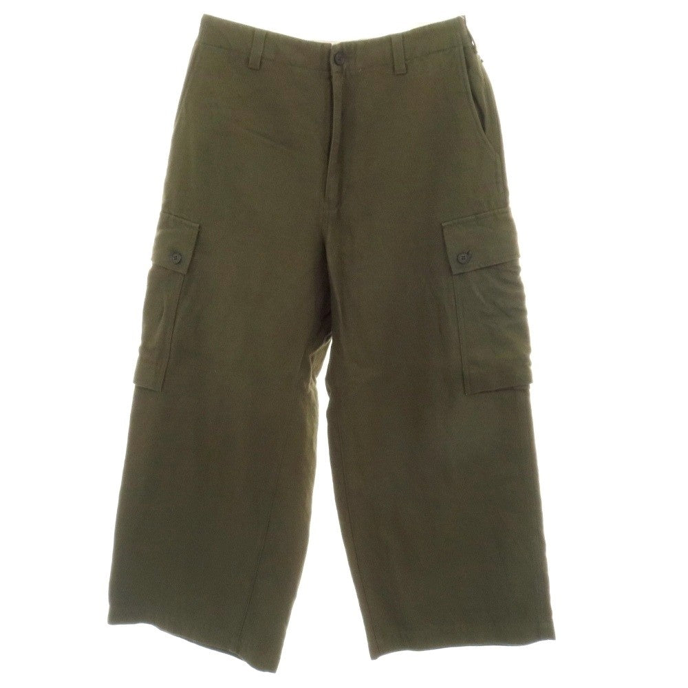 【中古】コムデギャルソンオム COMME des GARCONS HOMME 2025年秋冬 コットンウール カーゴパンツ オリーブグリーン【サイズM】【 状態ランクA 】【 メンズ 】