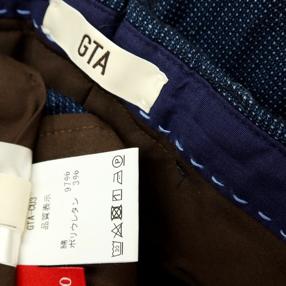 【中古】ジーティーアー G.T.A Byron コットンポリウレタン ドレススラックスパンツ ネイビー【サイズ50】【 状態ランクA 】【 メンズ 】