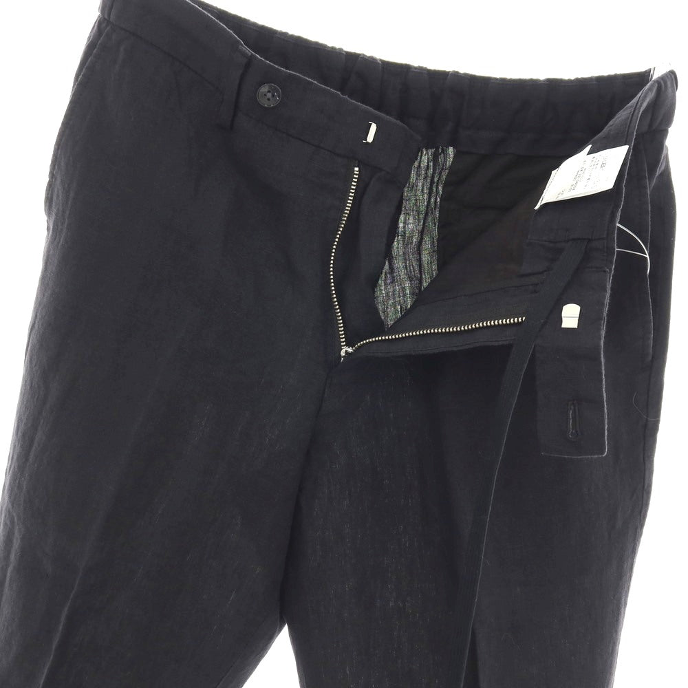 【中古】トゥモローランド TOMORROWLAND PILGRIM リネン イージースラックスパンツ ダークネイビー【サイズS】【 状態ランクB 】【 メンズ 】