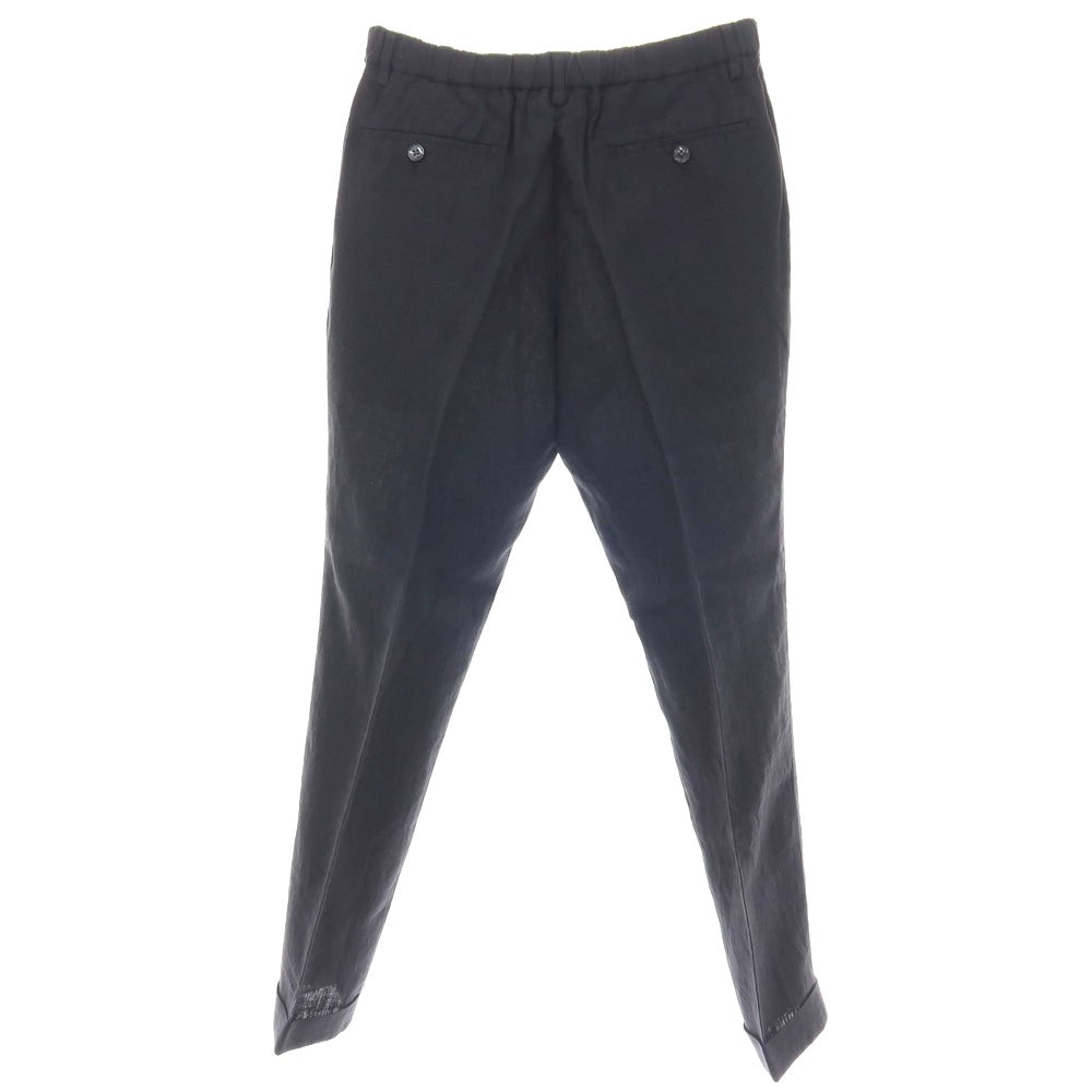 【中古】トゥモローランド TOMORROWLAND PILGRIM リネン イージースラックスパンツ ダークネイビー【サイズS】【 状態ランクB 】【 メンズ 】