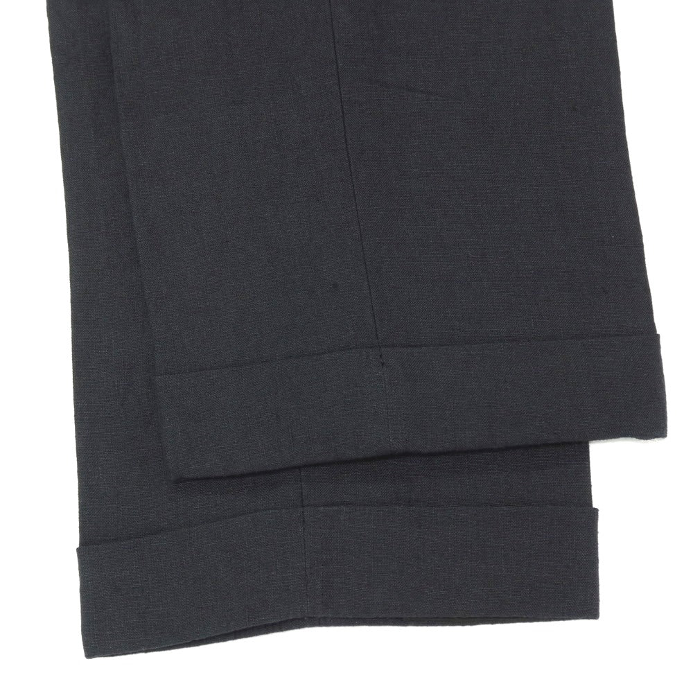 【中古】トゥモローランド TOMORROWLAND PILGRIM リネン イージースラックスパンツ ダークネイビー【サイズS】【 状態ランクB 】【 メンズ 】