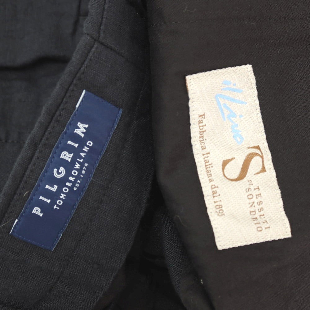 【中古】トゥモローランド TOMORROWLAND PILGRIM リネン イージースラックスパンツ ダークネイビー【サイズS】【 状態ランクB 】【 メンズ 】