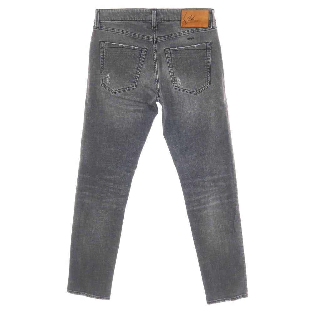 【SALE10%OFF/返品不可】【中古】イカイ YCHAI YPU001 ダメージ加工 ストレッチ コットン デニムパンツ ジーンズ グレーブラック【 サイズ32 】【 状態ランクB 】【 メンズ 】
