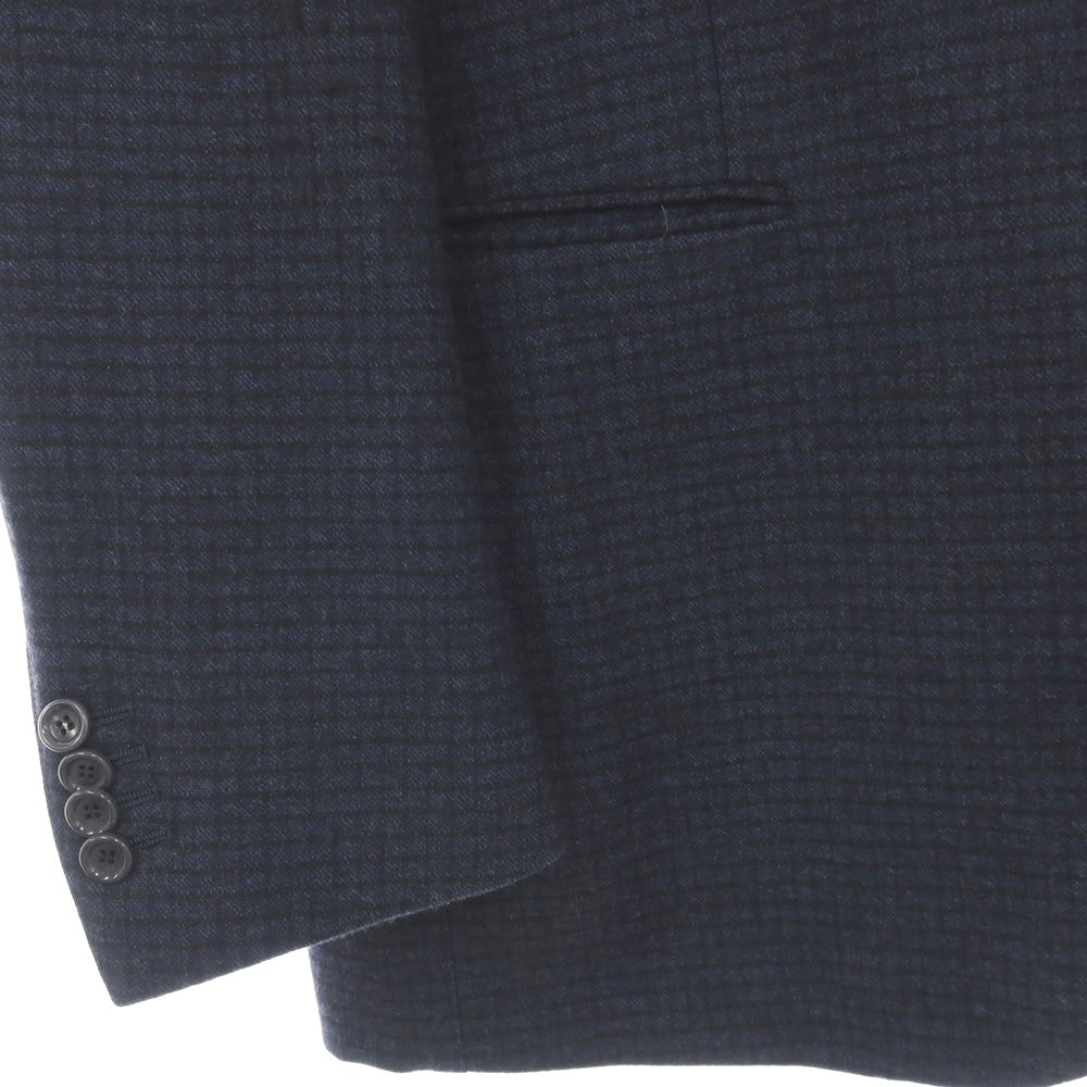 【中古】スティレ ラティーノ STILE LATINO ウール チェック 3つボタンスーツ ネイビーxブラック【サイズ上48/下(表記なし)XL位】【 状態ランクB 】【 メンズ 】
