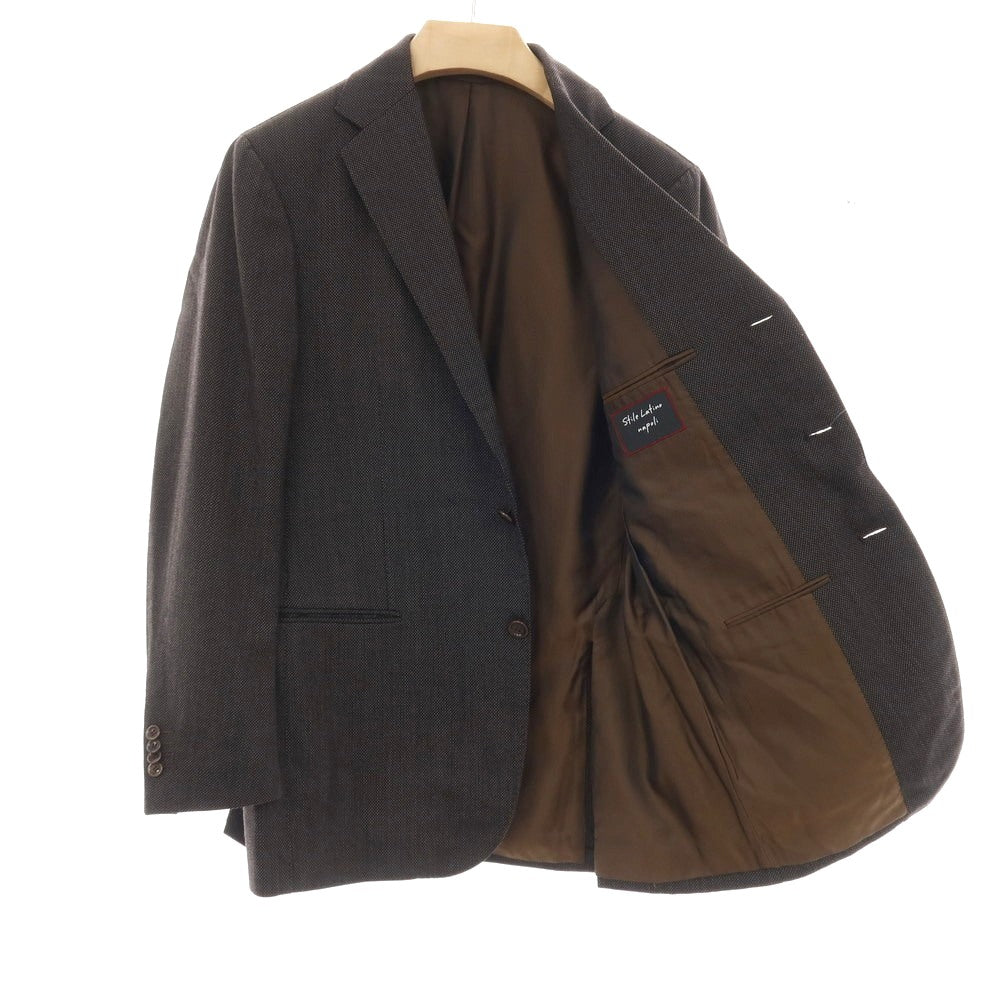 【中古】スティレ ラティーノ STILE LATINO ウール 3つボタンスーツ ブラウン【サイズ48】【 状態ランクB 】【 メンズ 】