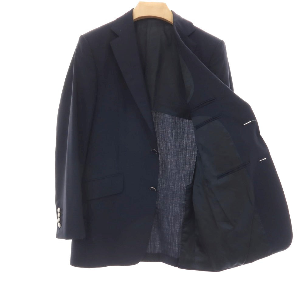 【中古】ダンヒル Dunhill ウールモヘヤ 2B テーラードジャケット ネイビー【サイズ48】【 状態ランクC 】【 メンズ 】