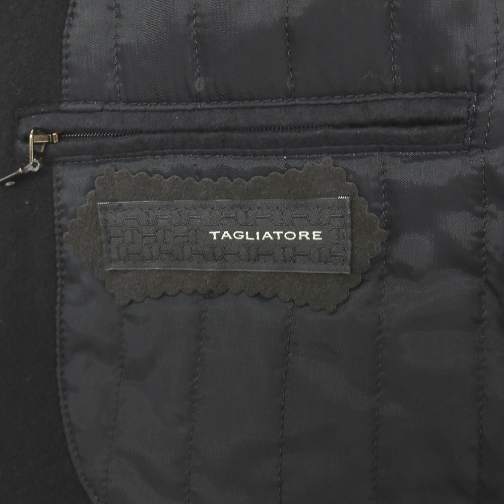 【中古】タリアトーレ TAGLIATORE ウールカシミヤ ダブルブレストコート ブラック【サイズ50】【 状態ランクC 】【 メンズ 】