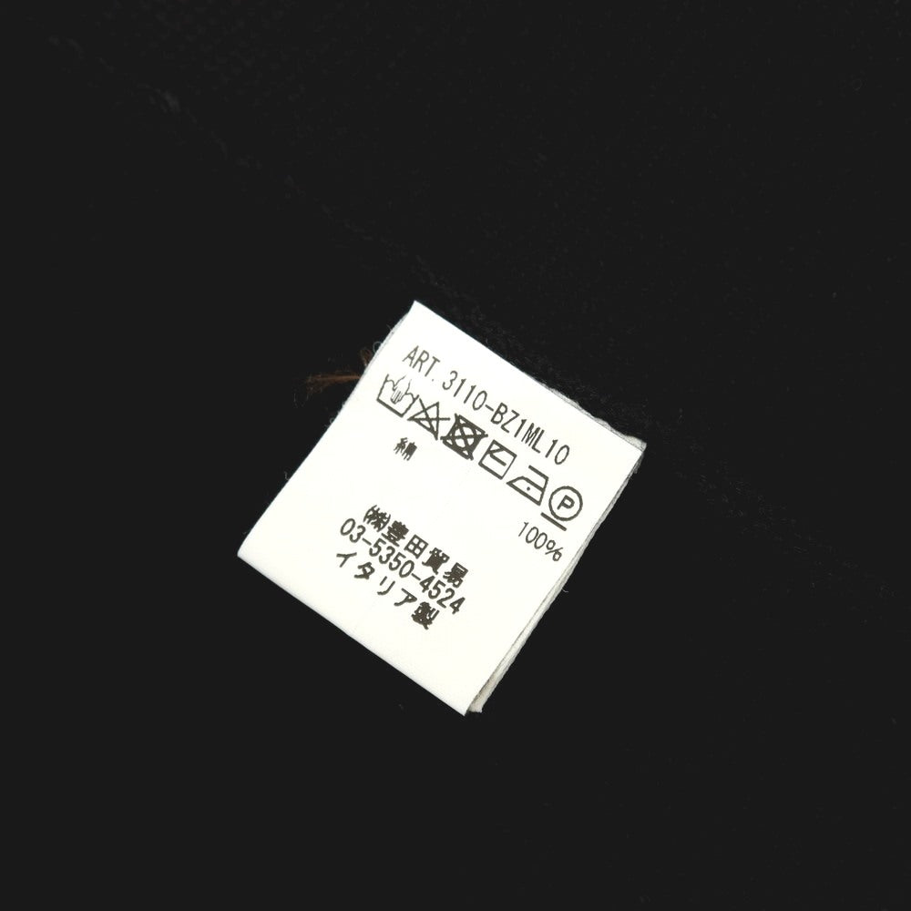 【中古】フィリッポ デ ローレンティス FILIPPO DE LAURENTIIS クレープコットン ダブルジップ ニットブルゾン ブラック【サイズ48】【 状態ランクB 】【 メンズ 】