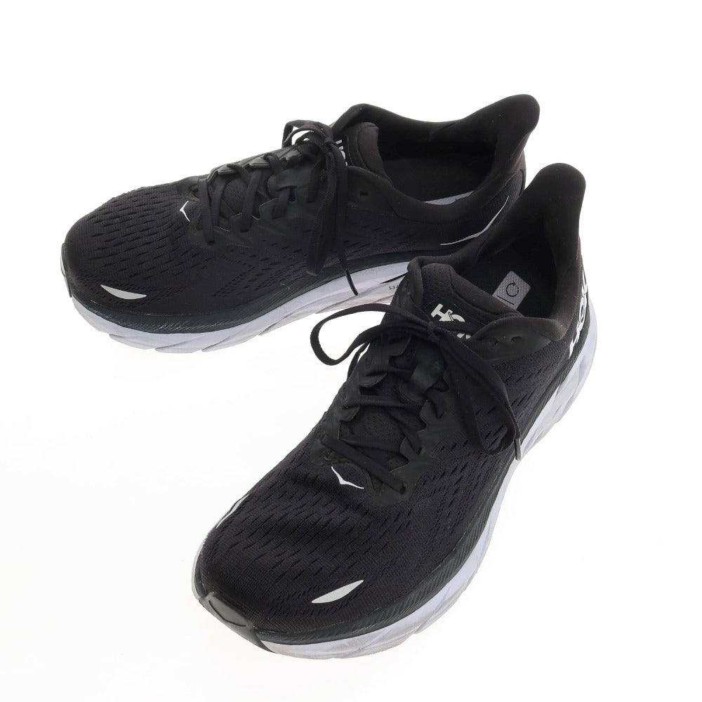 【中古】ホカ オネ オネ HOKA ONE ONE CLIFTON 8 合成繊維 スニーカー ブラック【サイズ28】【 状態ランクC 】【 メンズ 】