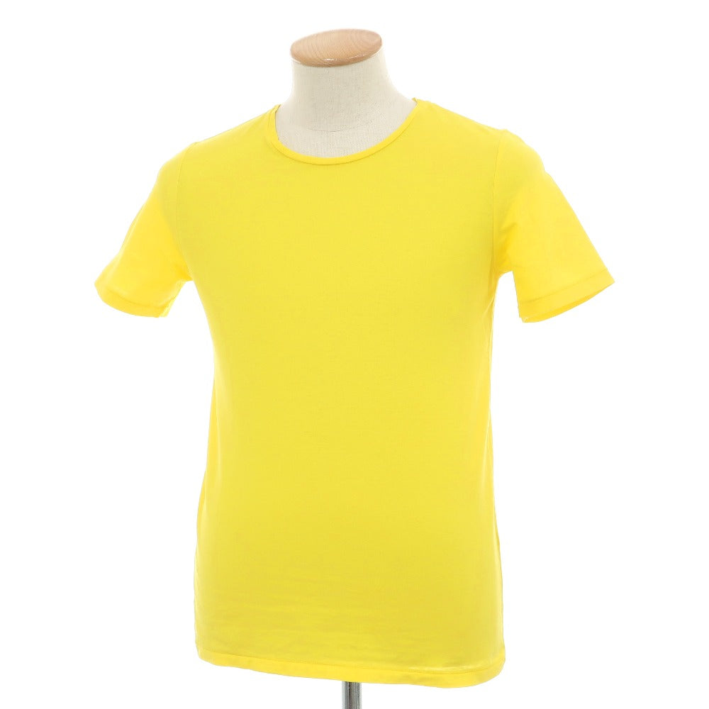 【中古】ロベルトコリーナ ROBERTO COLLINA コットン クルーネック 半袖Tシャツ イエロー【サイズ44】【 状態ランクB 】【 メンズ 】
