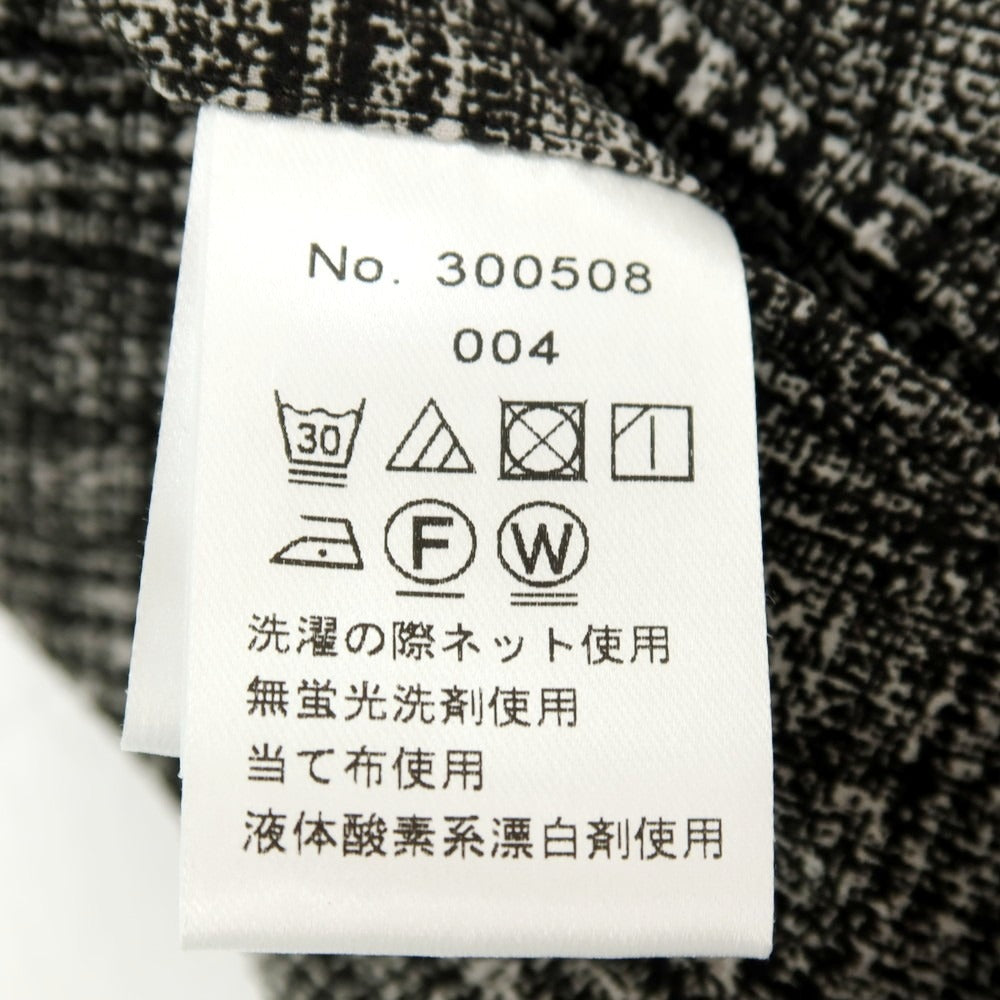 【SALE30%OFF/返品不可】【中古】【未使用】ジーステージ g-stage ポリエステル チェック プリント イージースラックスパンツ ブラックxホワイト【 サイズ44 】【 状態ランクS 】【 メンズ 】