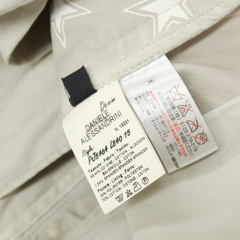 【中古】ダニエレアレッサンドリーニ DANIELE ALESSANDRINI ストレッチ コットン 星柄プリント ショートパンツ グレージュ系【サイズ29】【 状態ランクB 】【 メンズ 】