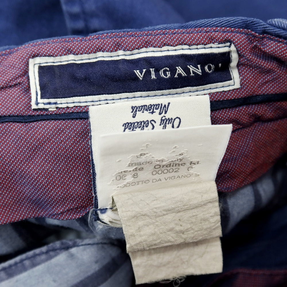 【中古】ヴィガーノ VIGANO ストレッチ コットン系 カーゴショートパンツ ダークブルー【サイズ44】【 状態ランクC 】【 メンズ 】