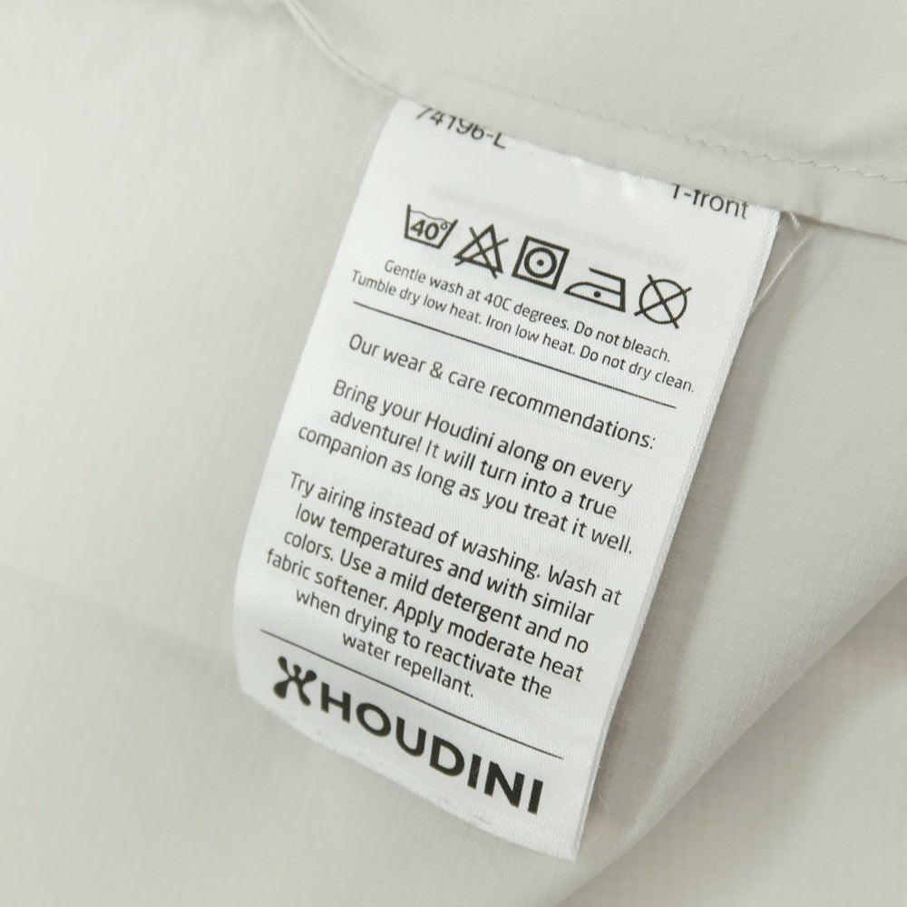 【中古】フーディニ HOUDINI ポリエステル スタンドカラー ジップアップ シェルジャケット ライトグレー【サイズS】【 状態ランクB 】【 メンズ 】