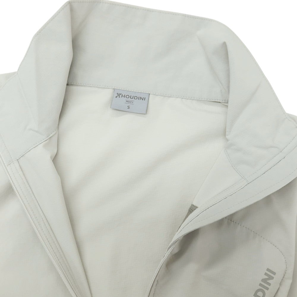 【中古】フーディニ HOUDINI ポリエステル スタンドカラー ジップアップ シェルジャケット ライトグレー【サイズS】【 状態ランクB 】【 メンズ 】