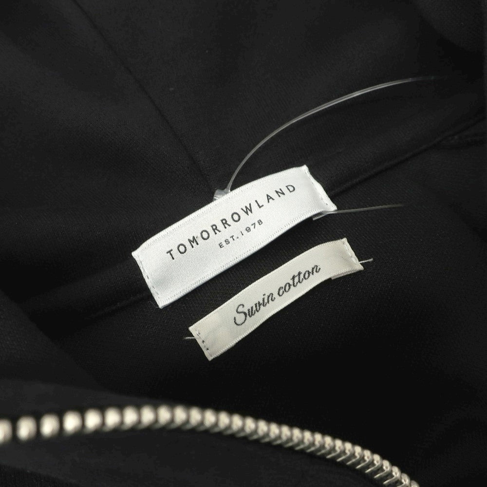 【SALE30%OFF/返品不可】【中古】トゥモローランド TOMORROWLAND スビンコットン&ポリエステル ハーフジップ パーカー ブラック【 サイズM 】【 状態ランクB 】【 メンズ 】