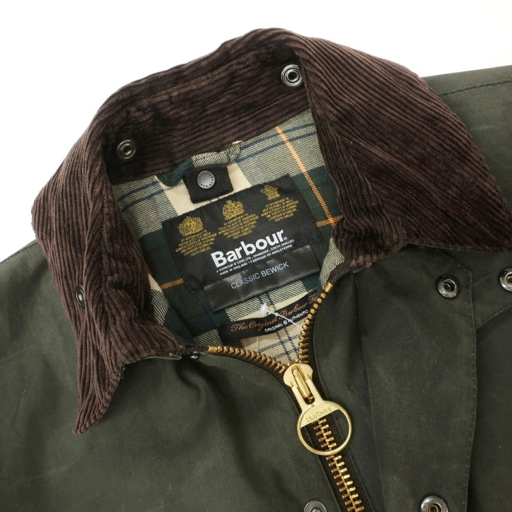 【中古】バブアー Barbour SL BEWICK ワックスコットン フィールドジャケット オリーブグリーン【サイズ36】【 状態ランクC 】【 メンズ 】