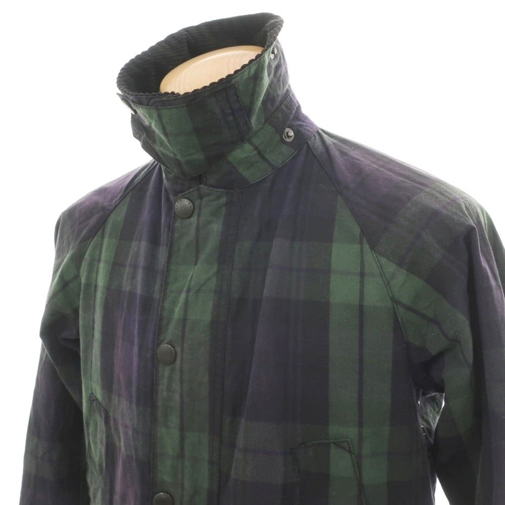【中古】バブアー Barbour SL BEDALE ビデイル ワックスコットン チェック フィールドジャケット ネイビーxグリーン【サイズ36】【 状態ランクC 】【 メンズ 】