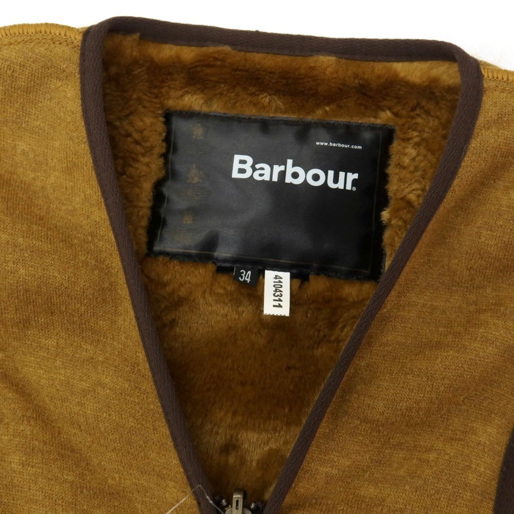 【中古】バブアー Barbour アクリルポリエステル ジップアップ ファー ライナーベスト ブラウン【サイズ34】【 状態ランクC 】【 メンズ 】