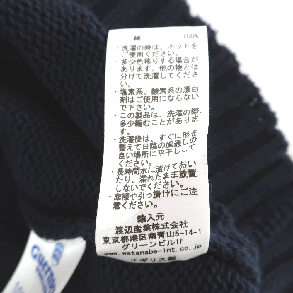 【SALE30%OFF/返品不可】【中古】ガンジーウーレンズ GUERNSEY WOOLLENS コットン クルーネック プルオーバーニット ネイビー【 サイズ36 】【 状態ランクB 】【 メンズ 】