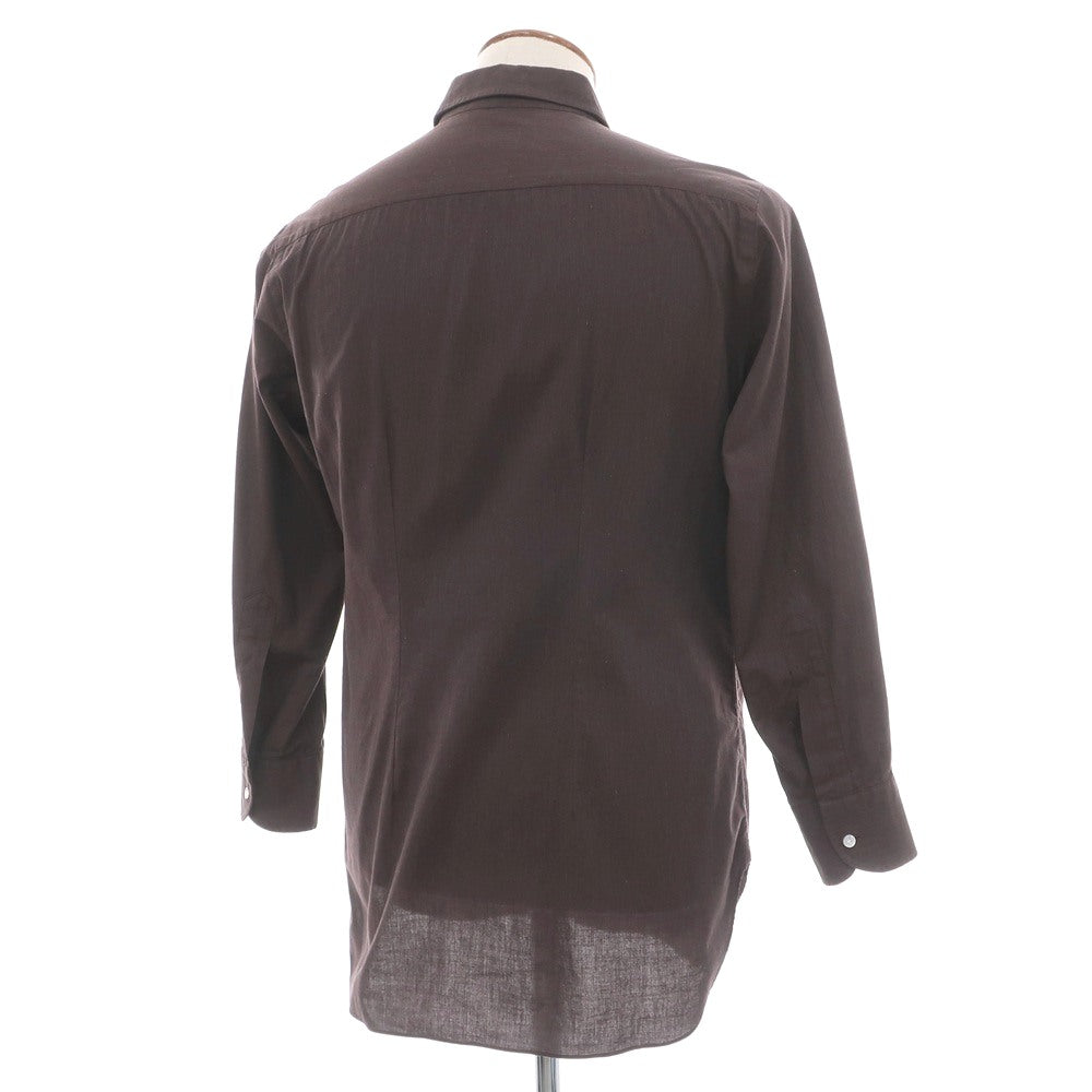 【中古】スティレ ラティーノ STILE LATINO コットン レギュラーカラー カジュアルシャツ ブラウン【サイズ39】【 状態ランクC 】【 メンズ 】