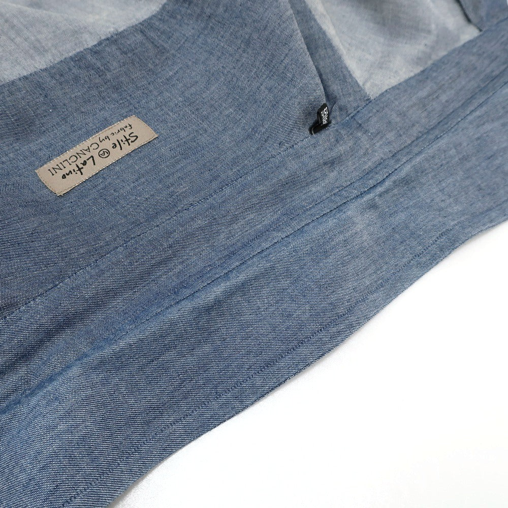 【中古】スティレ ラティーノ STILE LATINO コットン レギュラーカラー カジュアルシャツ ブルー【サイズ39】【 状態ランクC 】【 メンズ 】