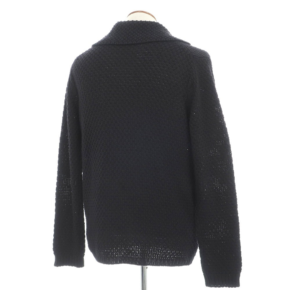 【中古】コルネリアーニ CORNELIANI コットン ダブル2B ジャケット型 カーディガン ダークネイビー【サイズ48】【 状態ランクC 】【 メンズ 】