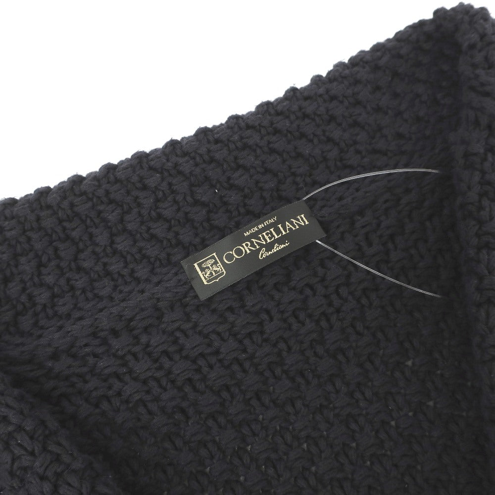 【中古】コルネリアーニ CORNELIANI コットン ダブル2B ジャケット型 カーディガン ダークネイビー【サイズ48】【 状態ランクC 】【 メンズ 】