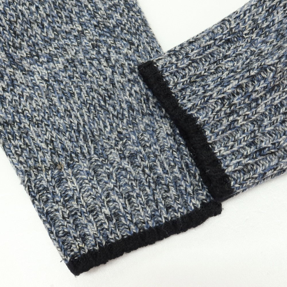 【中古】トゥモローランド TOMORROWLAND tricot ウールナイロン クルーネック プルオーバーニット ネイビー系【サイズM】【 状態ランクC 】【 メンズ 】