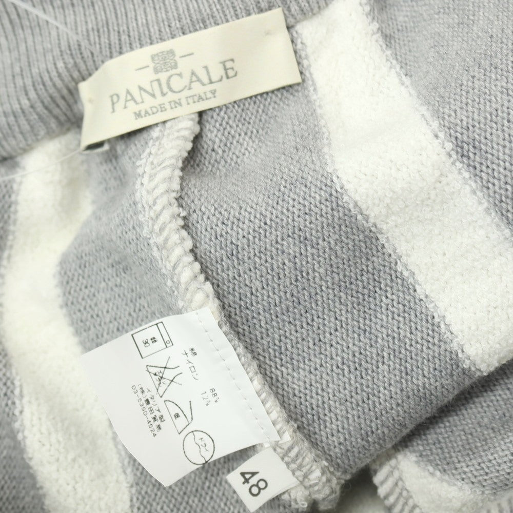 【SALE30%OFF/返品不可】【中古】パニカーレ PANICALE コットンナイロン ストライプ ニット ショートパンツ グレーxホワイト【 サイズ48 】【 状態ランクB 】【 メンズ 】