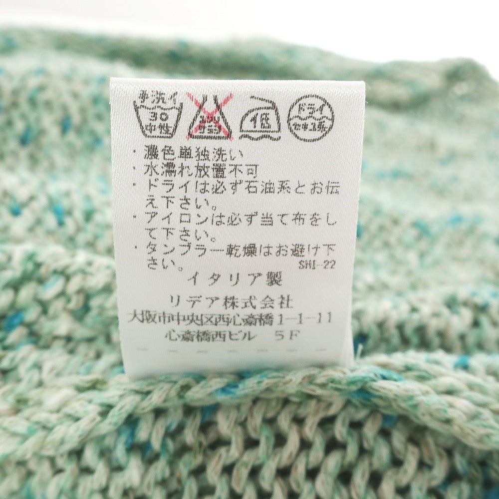 【SALE30%OFF/返品不可】【中古】クルチアーニ CRUCIANI コットンリネン ニット カーディガン グリーン系xブルー【 サイズ48 】【 状態ランクC 】【 メンズ 】
