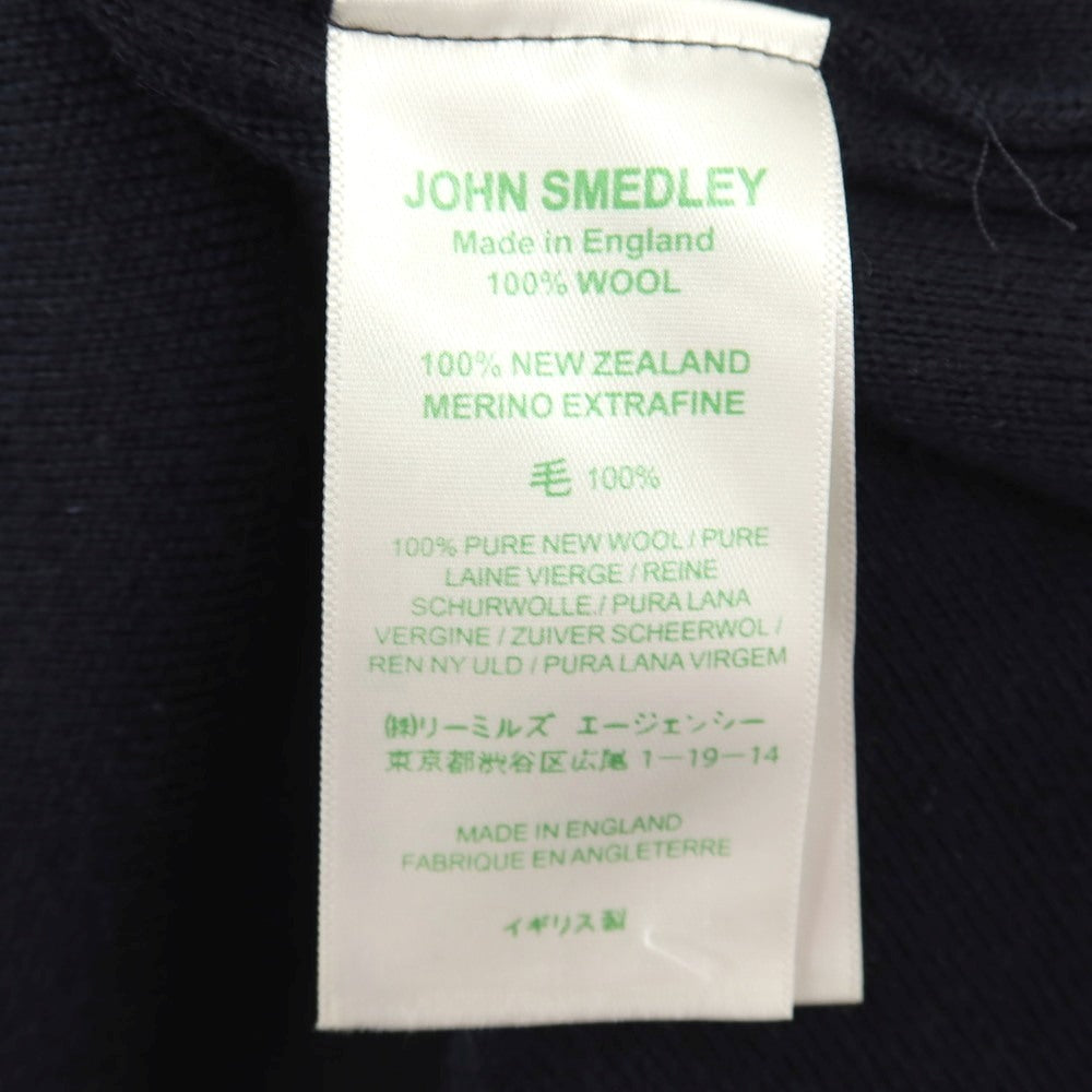 【中古】ジョンスメドレー JOHN SMEDLEY ウール 襟付き カーディガン ネイビー【サイズM】【 状態ランクB 】【 メンズ 】