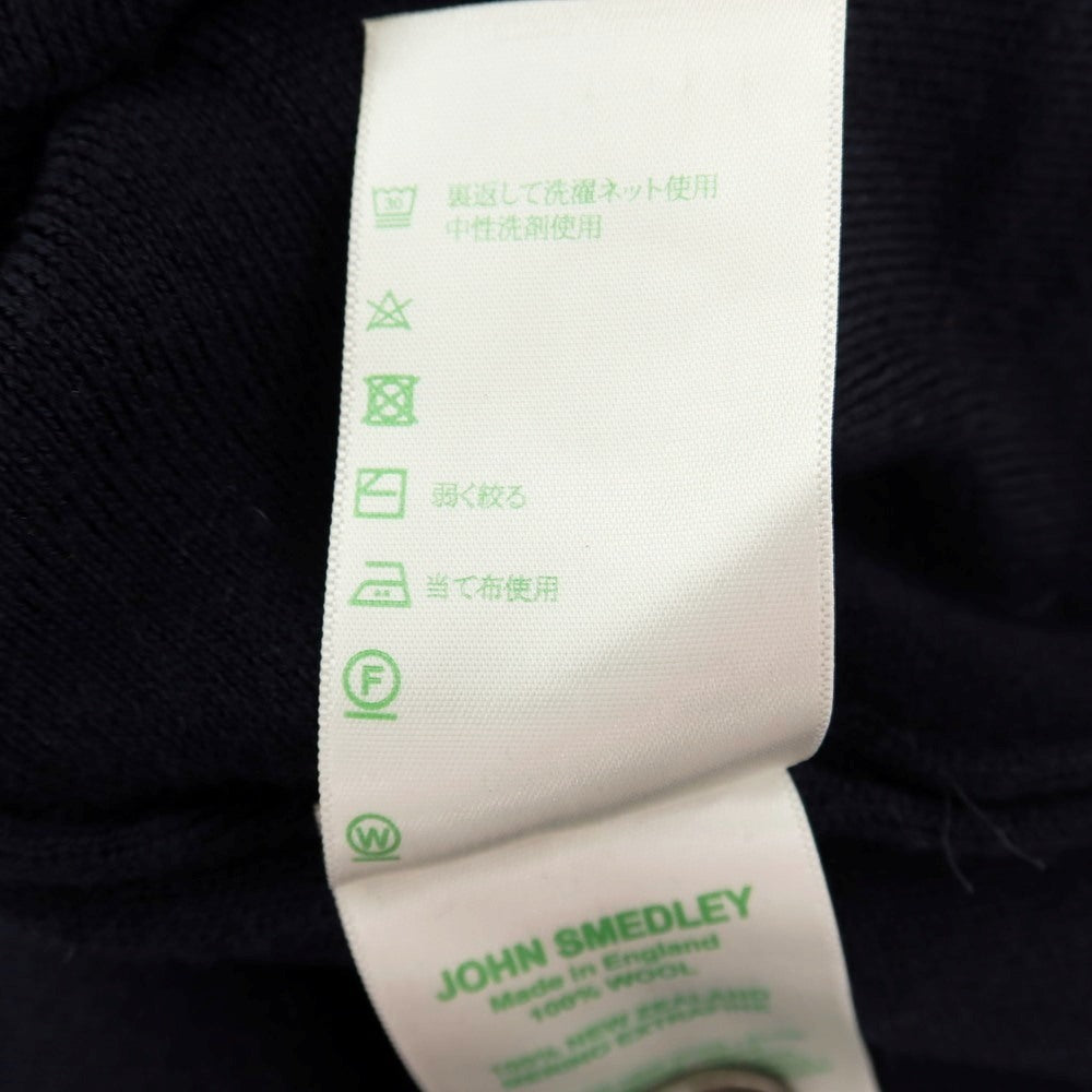 【中古】ジョンスメドレー JOHN SMEDLEY ウール 襟付き カーディガン ネイビー【サイズM】【 状態ランクB 】【 メンズ 】