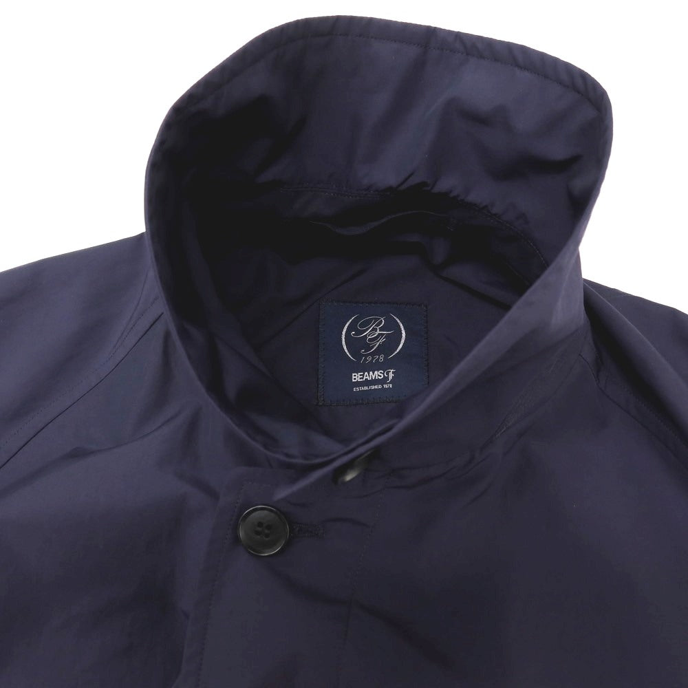 【中古】ビームスエフ BEAMS F ポリエステルコットン ステンカラーコート ネイビー【サイズ36】【 状態ランクB 】【 メンズ 】