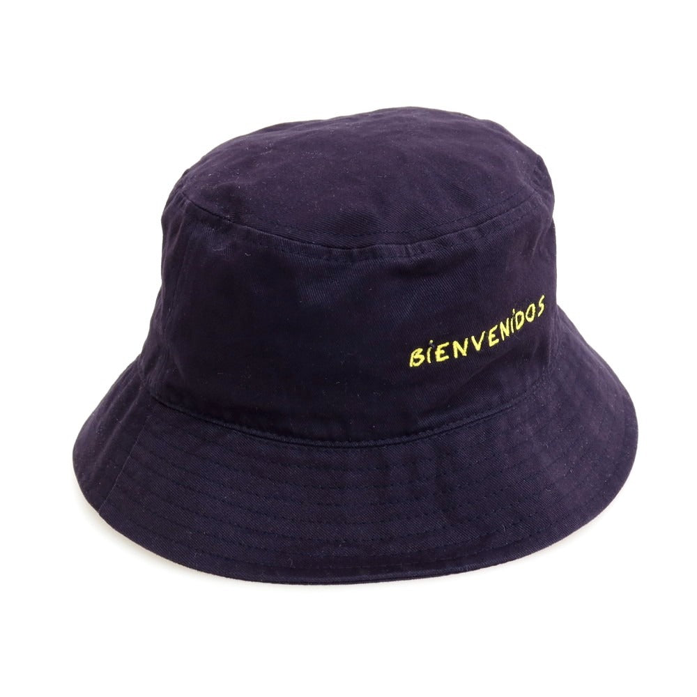 【中古】メゾンラビッシュ Maison Labiche ツイルコットン バケットハット 帽子 ネイビー【 状態ランクB 】【 メンズ 】