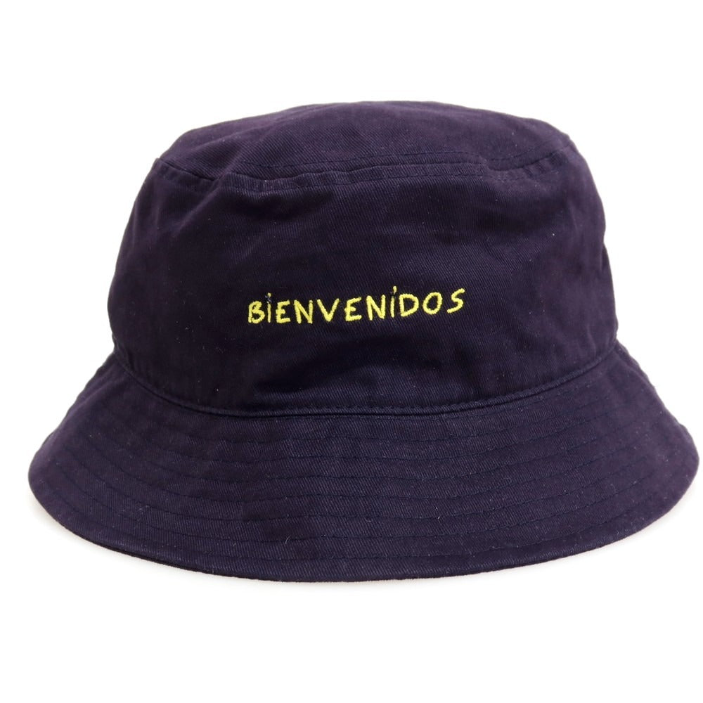 【中古】メゾンラビッシュ Maison Labiche ツイルコットン バケットハット 帽子 ネイビー【 状態ランクB 】【 メンズ 】